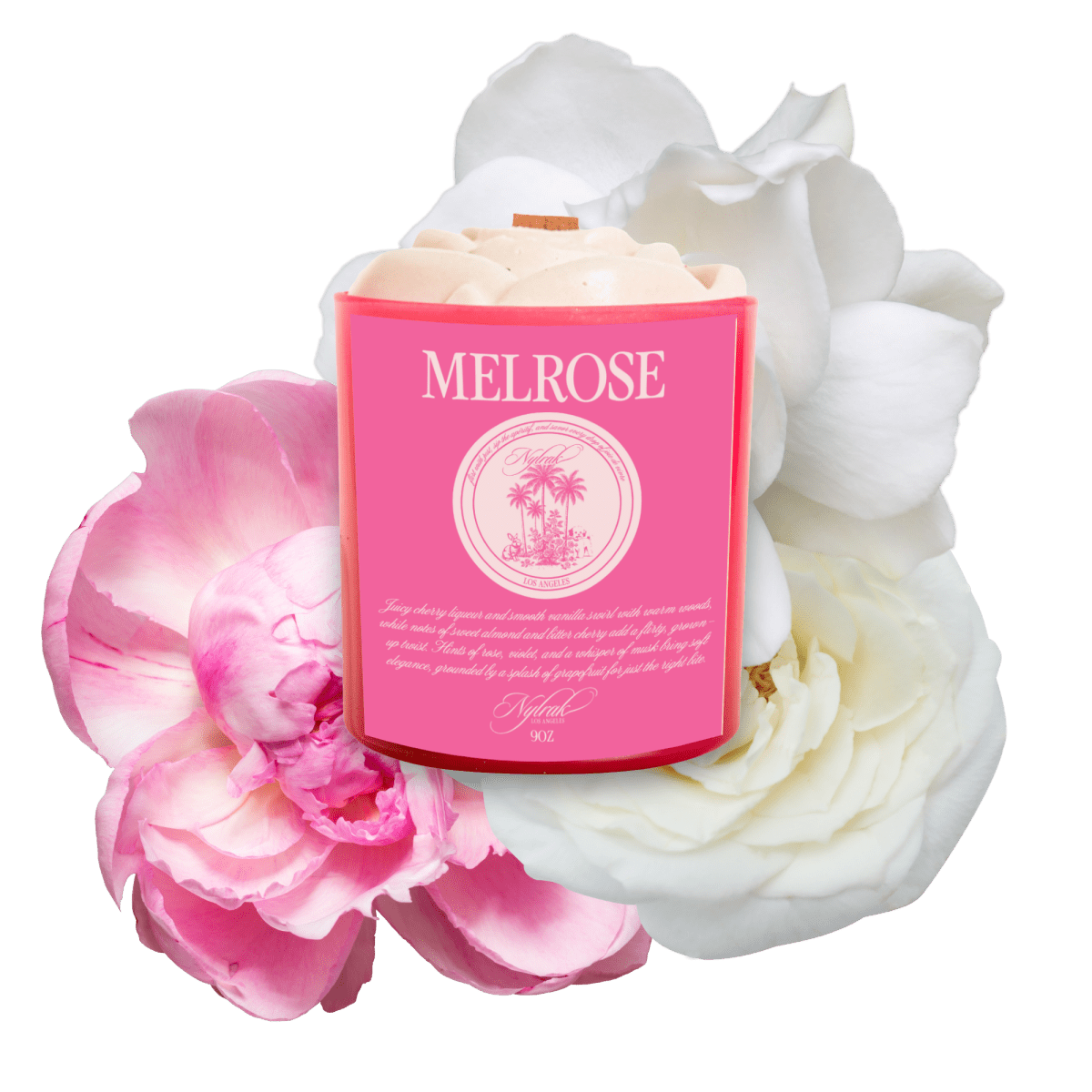 Melrose Body Oil Candle - Cherry, Rose & Vanilla | Nylrak