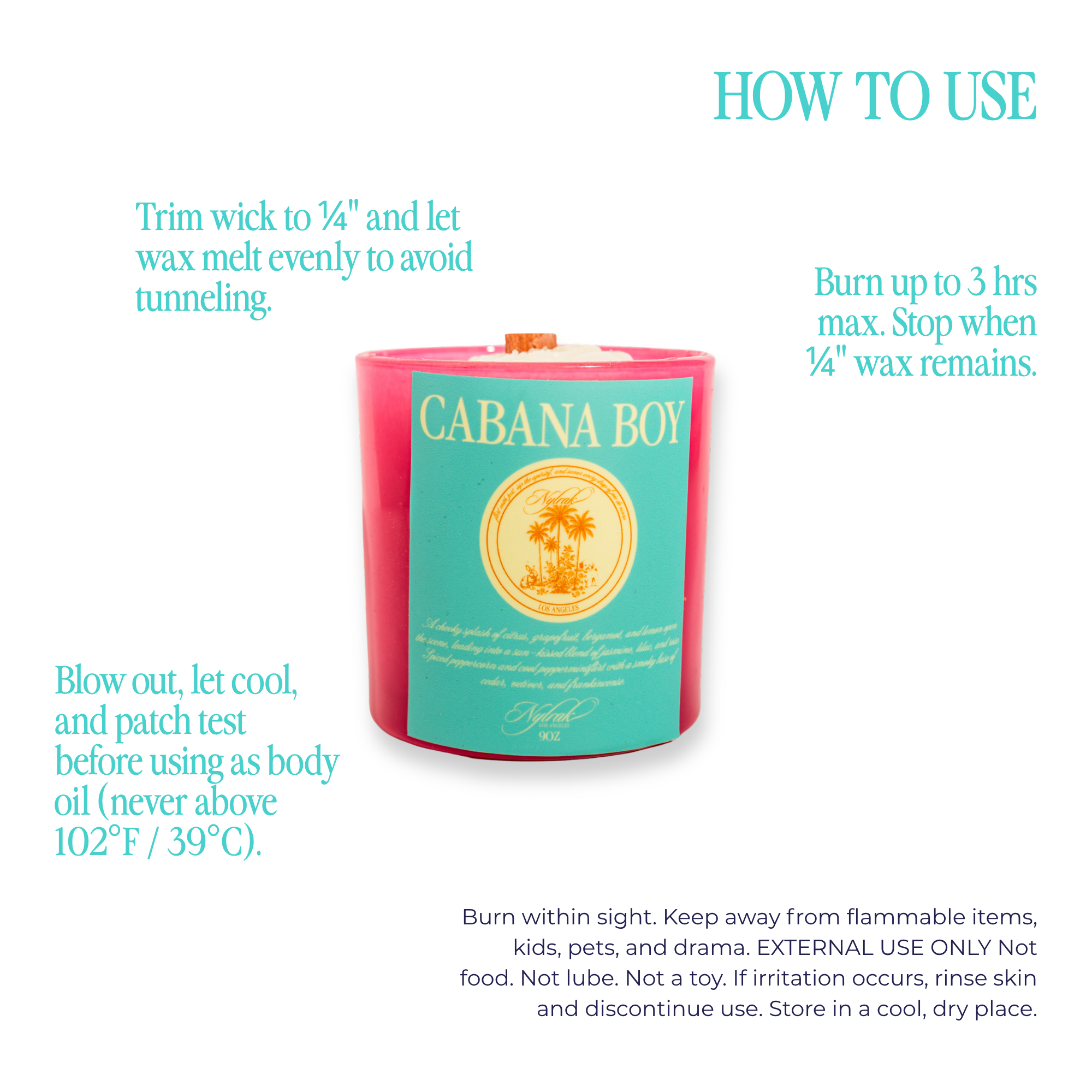 Cabana Boy Body Oil Candle