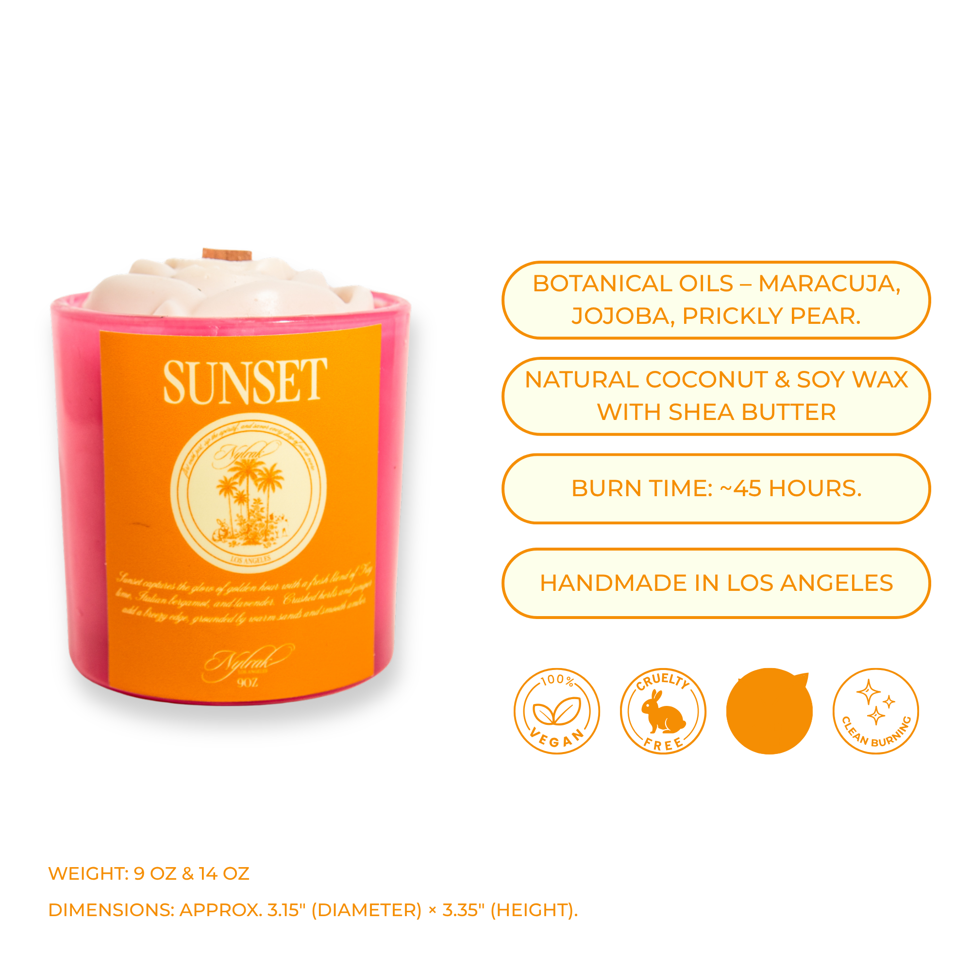 Sunset Body Oil Candle