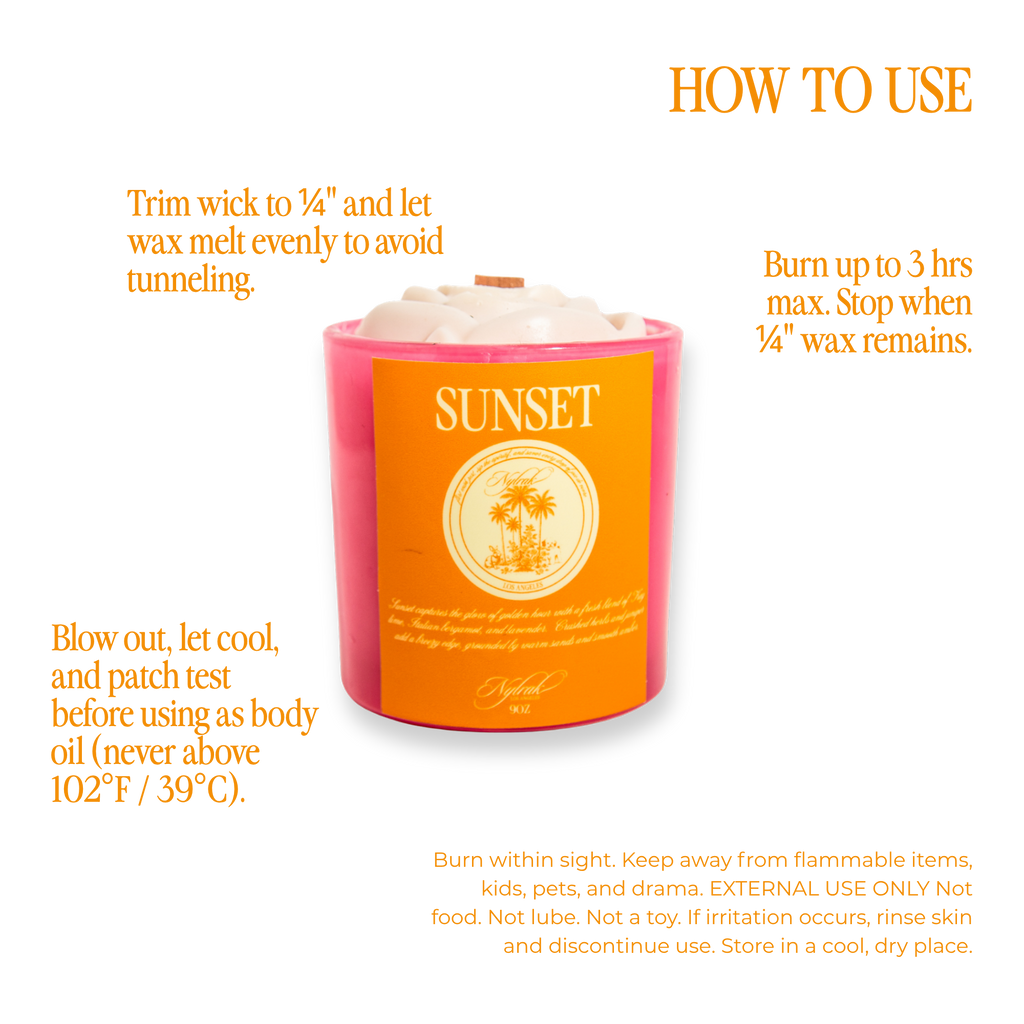 Sunset Body Oil Candle
