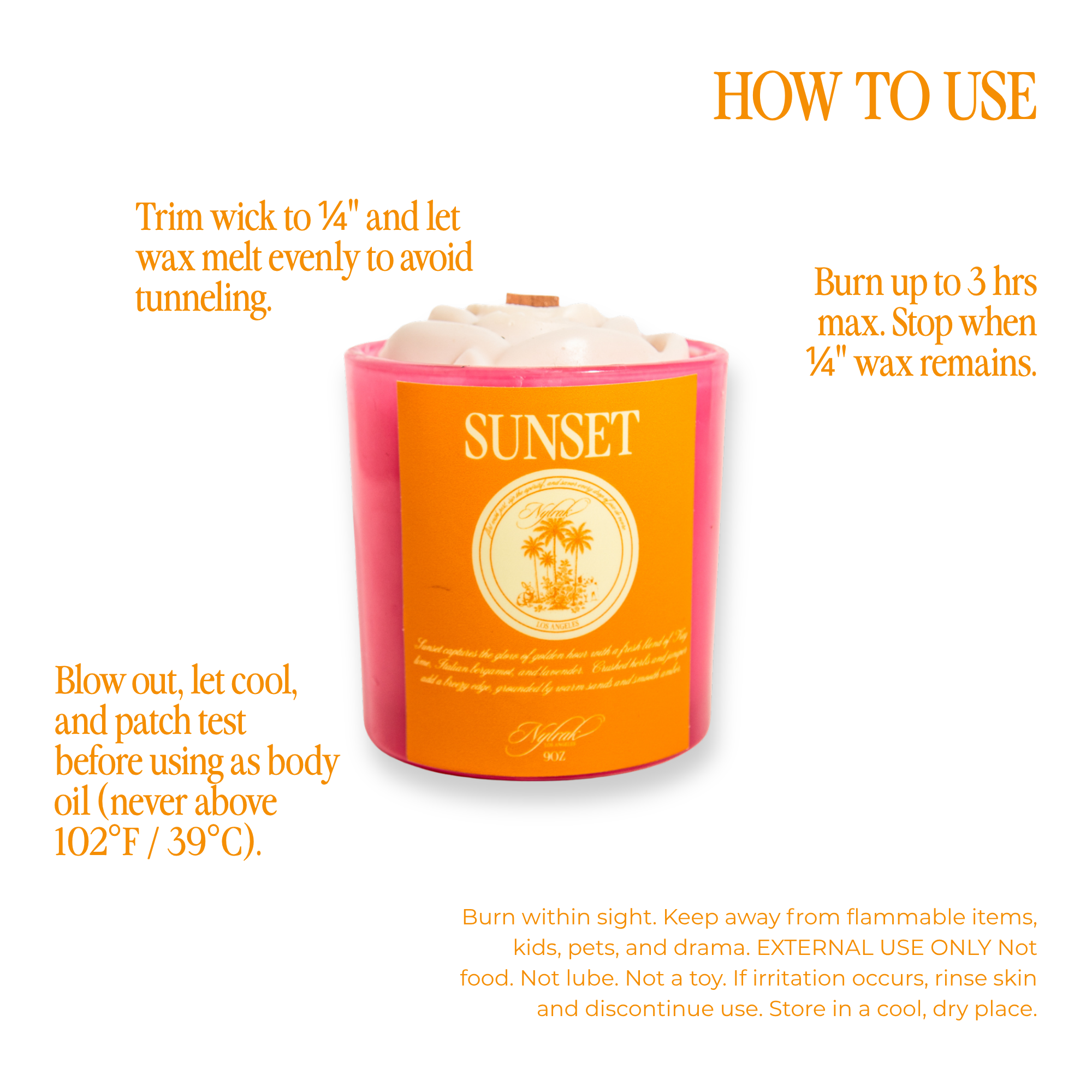 Sunset Body Oil Candle
