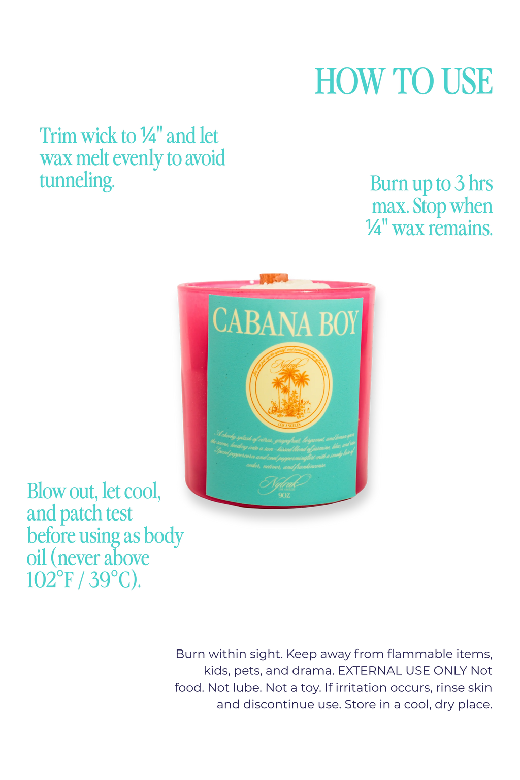 Body oil candle with maracuja and jojoba oils