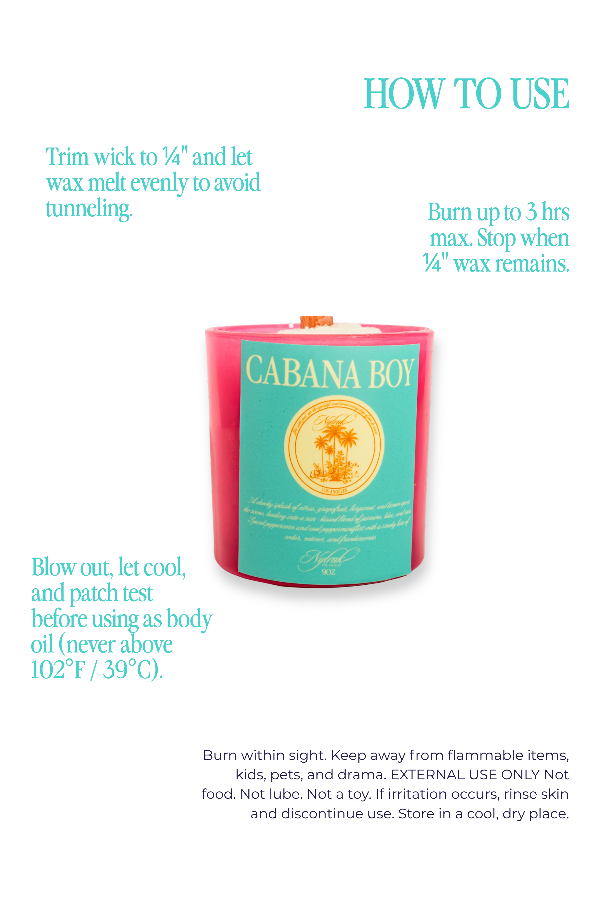 Body oil candle with maracuja and jojoba oils