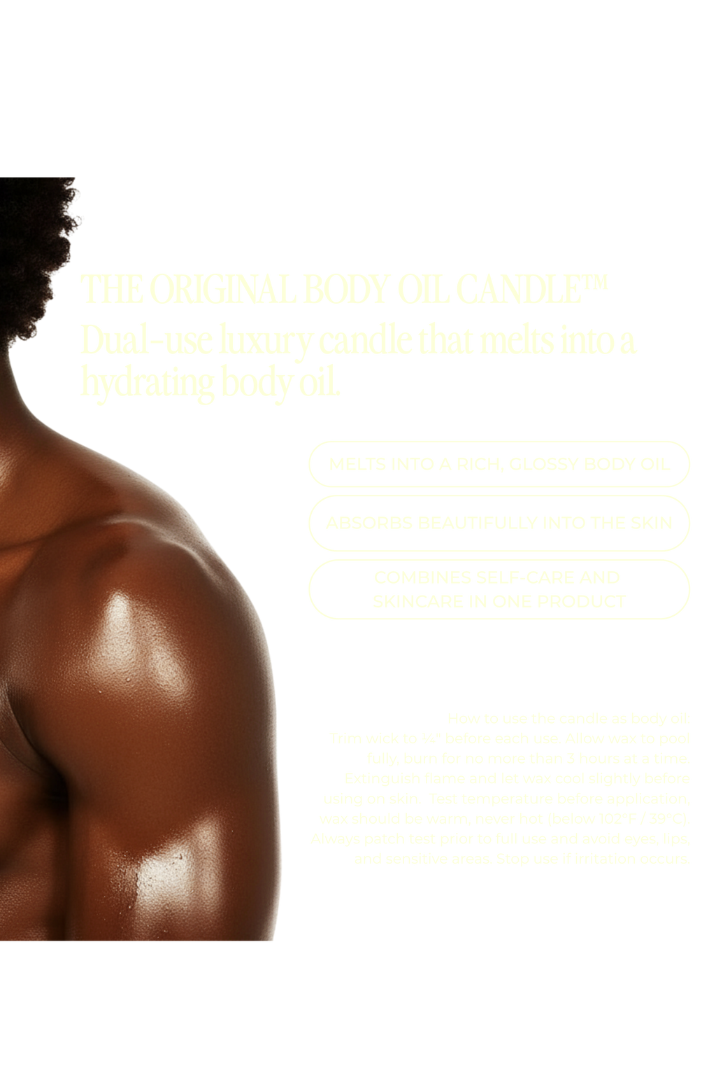 Hand-poured body oil candle