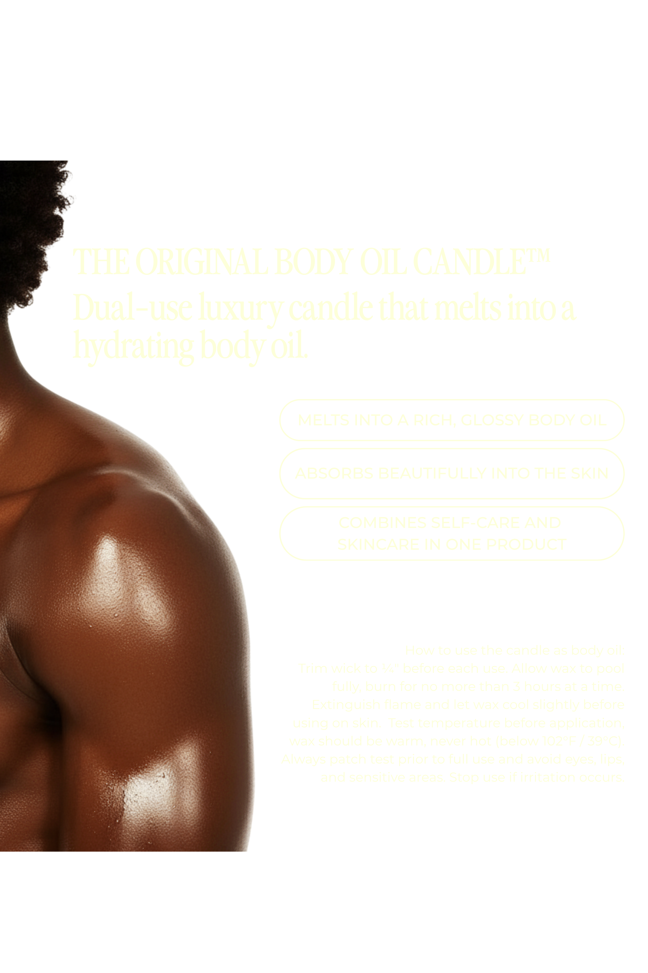 Hand-poured body oil candle