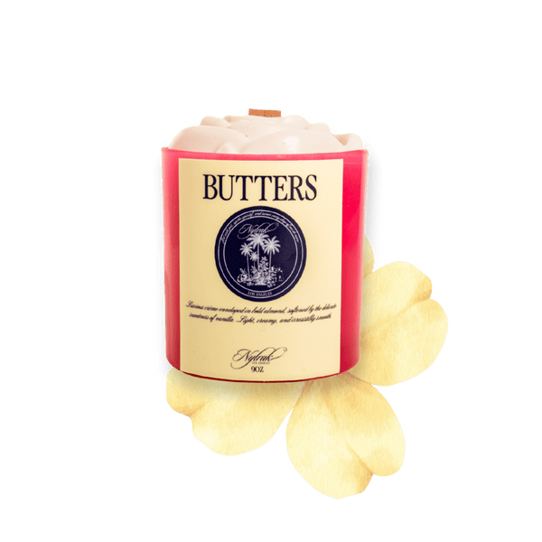 Butters Luxury Body Oil Candle - Vanilla Almond & Crème Like A Sweet Almond Croissant | Nylrak