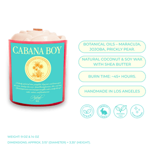 Cabana Boy candle with crackling wood wick - Nylrak