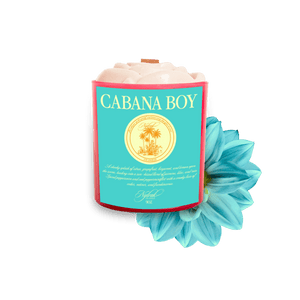 Cabana Boy body oil candle product shot - hand-poured in LA