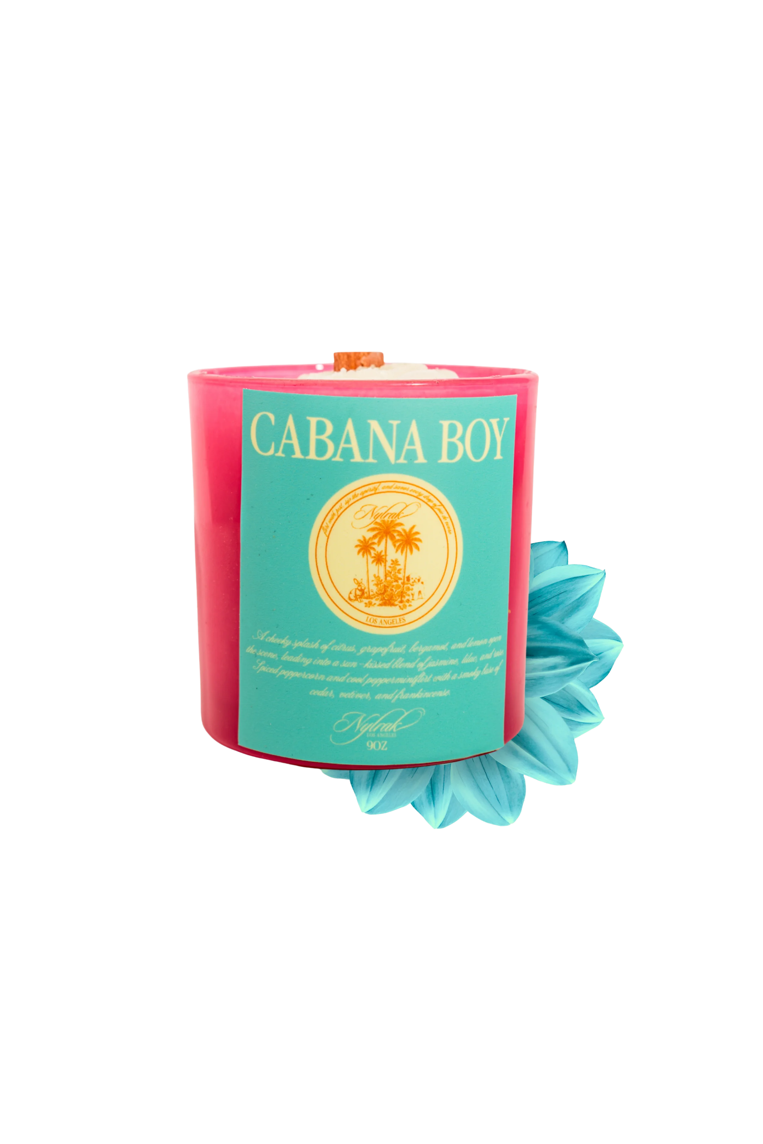 Cabana Boy scented candle with citrus and jasmine notes