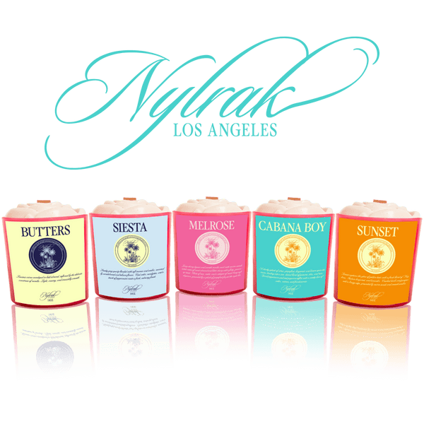 Siesta scented candle by Nylrak - melts into hydrating body oil