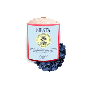 Siesta luxury body oil candle product shot - Nylrak Los Angeles