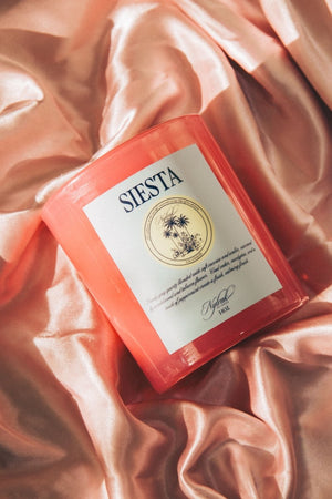 Siesta body oil candle lifestyle - Los Angeles wellness by Nylrak