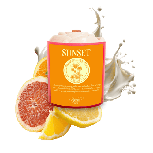 Sunset Body Oil Candle - Citrus, Amber & Lavender | Nylrak