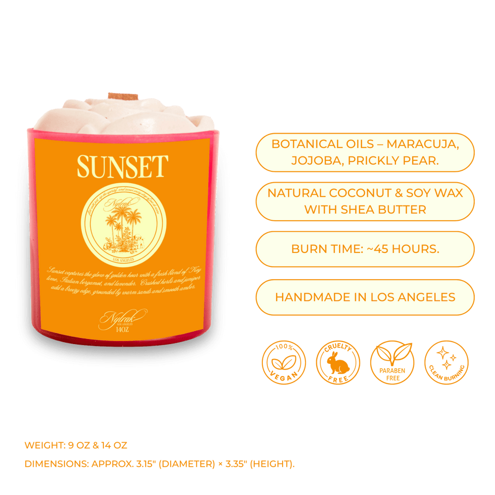 Sunset Body Oil Candle - Nylrak
