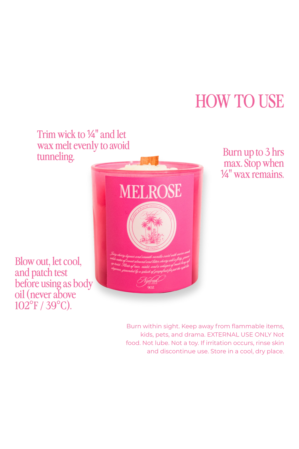 Luxury cherry vanilla candle for women by Nylrak