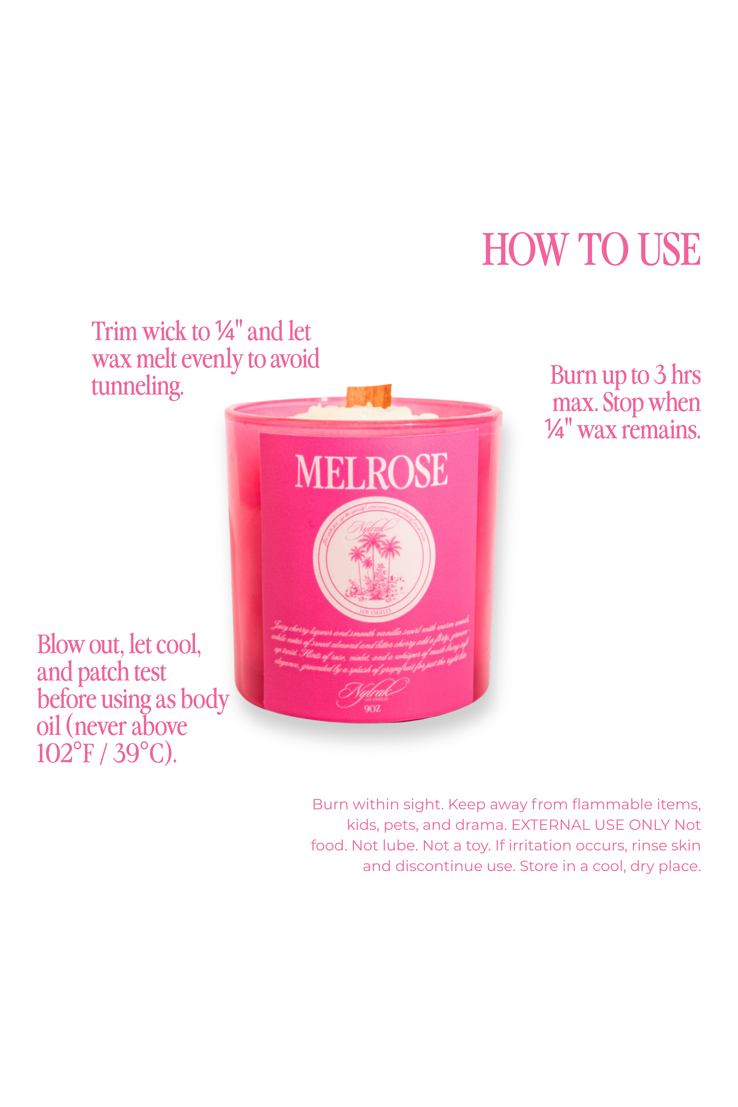 Luxury cherry vanilla candle for women by Nylrak